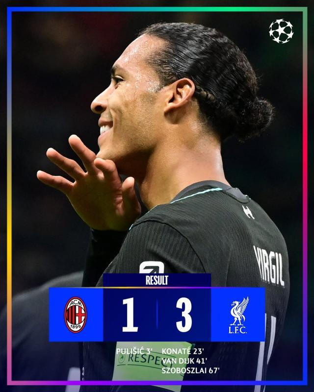 kaiyun应用-【欧冠】普利希奇闪击，米兰主场1比3遭利物浦逆转